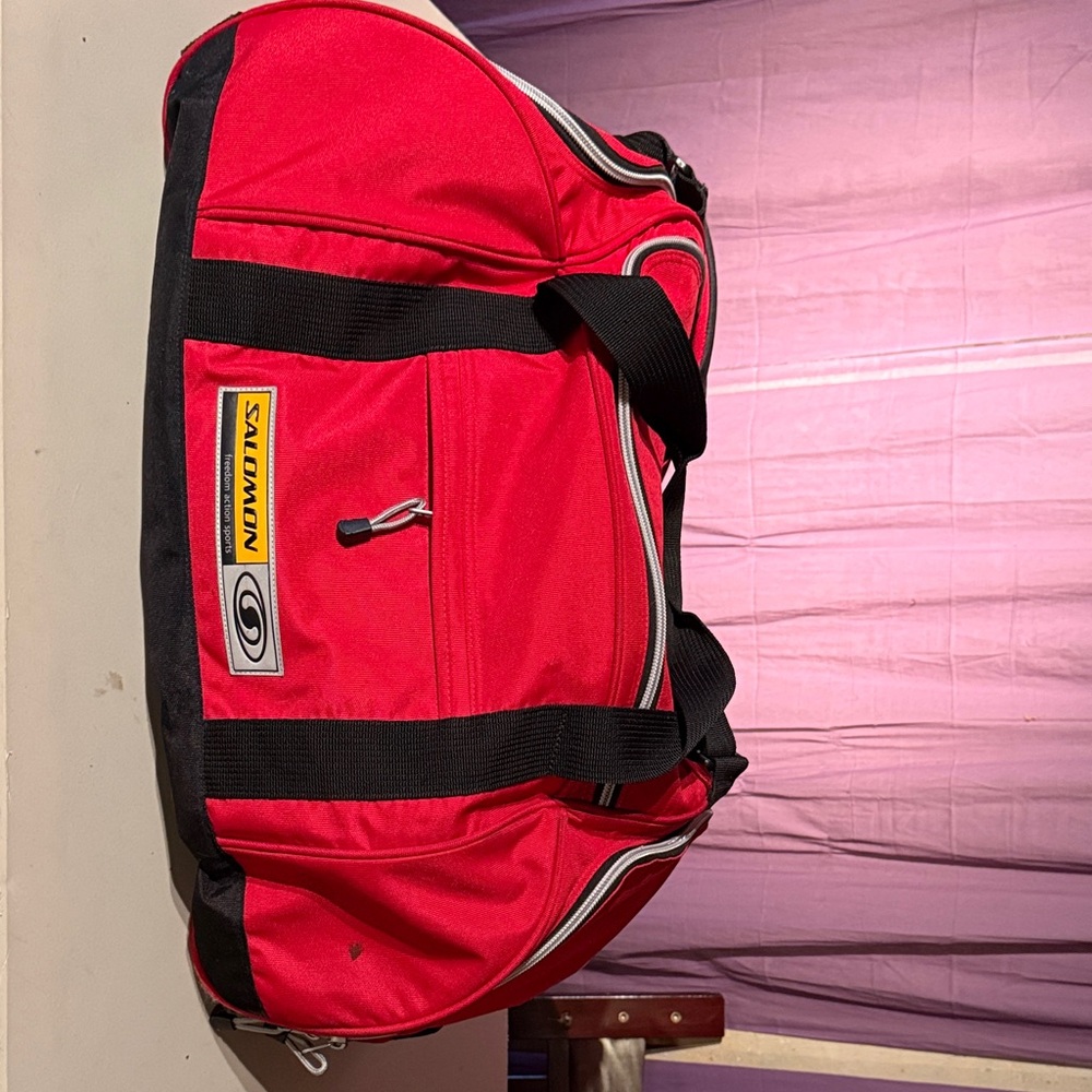 Salomon Red and Black Ski Bag